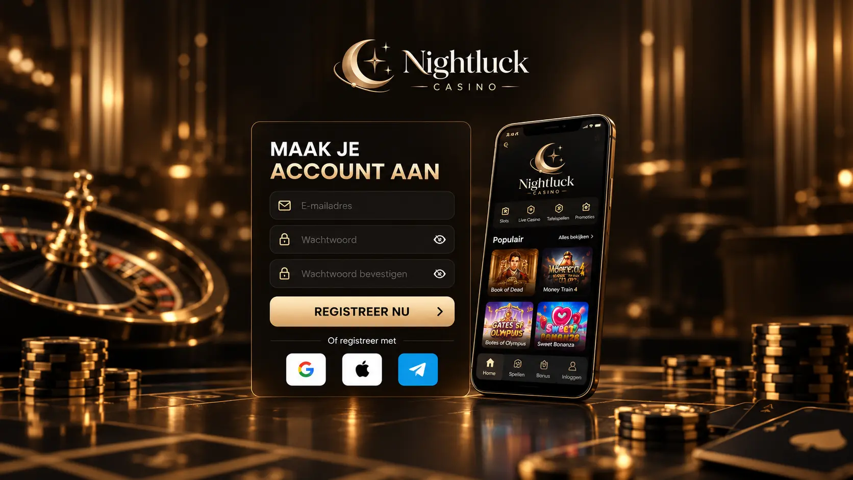 Nightluck Casino Nederland: Slots, Live Games en Uitbetalingen image 2
