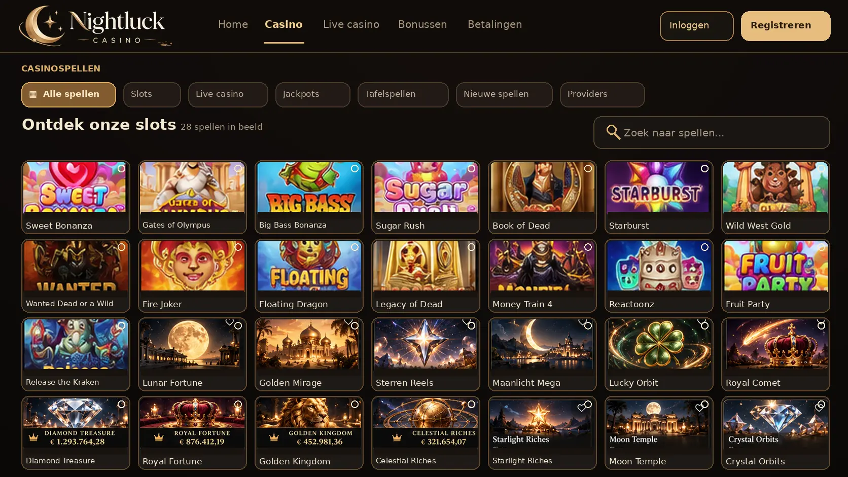 Nightluck Casino Nederland: Slots, Live Games en Uitbetalingen image 3